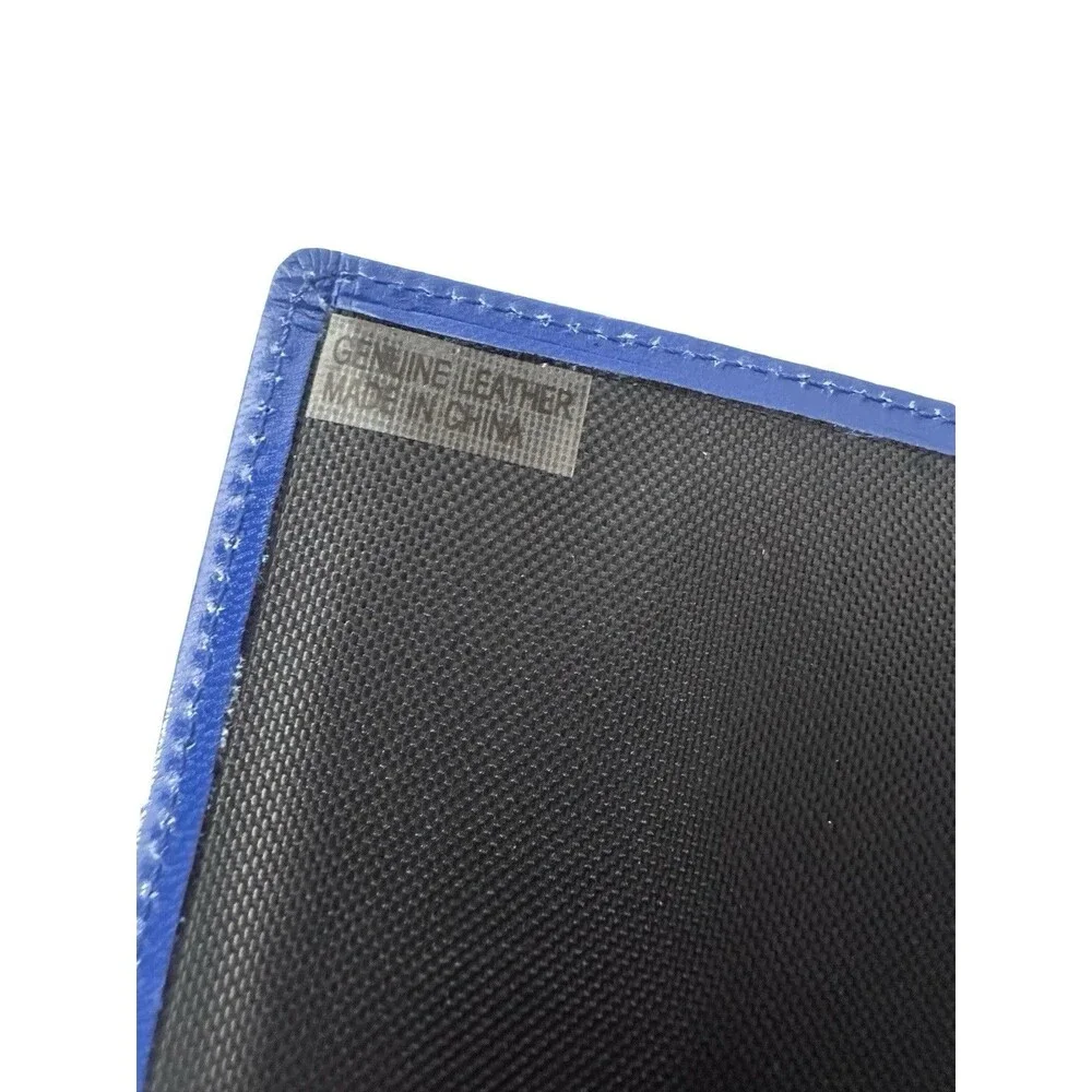 Moda Royal Blue Leather bifold card-passport wallet 3.75x3.75 NEW